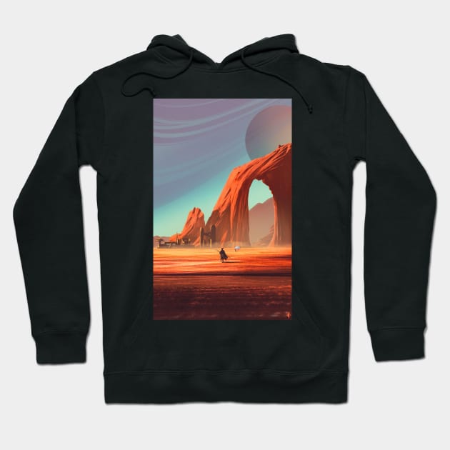 There's No Place Like Home - scifi digital painting design Hoodie by JoshWhiteArt